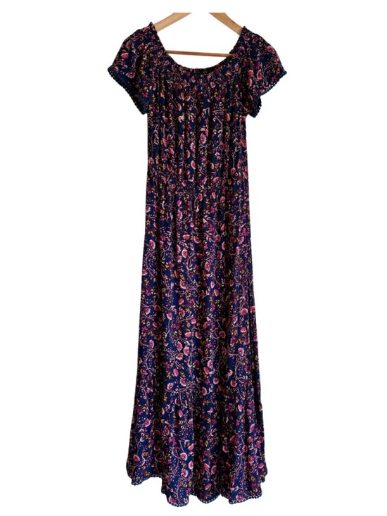 Old Navy Dresses & Skirts - Old Navy Floral-Print Off-the-Shoulder Waist-Defined Maxi Dress size small